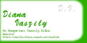diana vaszily business card